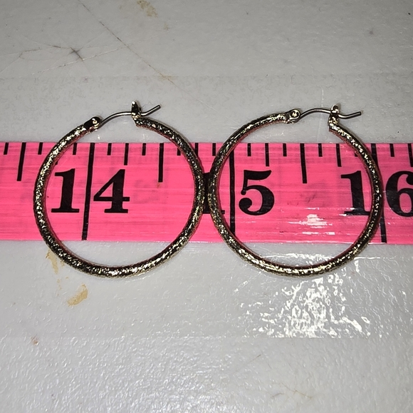 Set of 3 Gold Tone Hoop Earrings - Picture 2 of 4